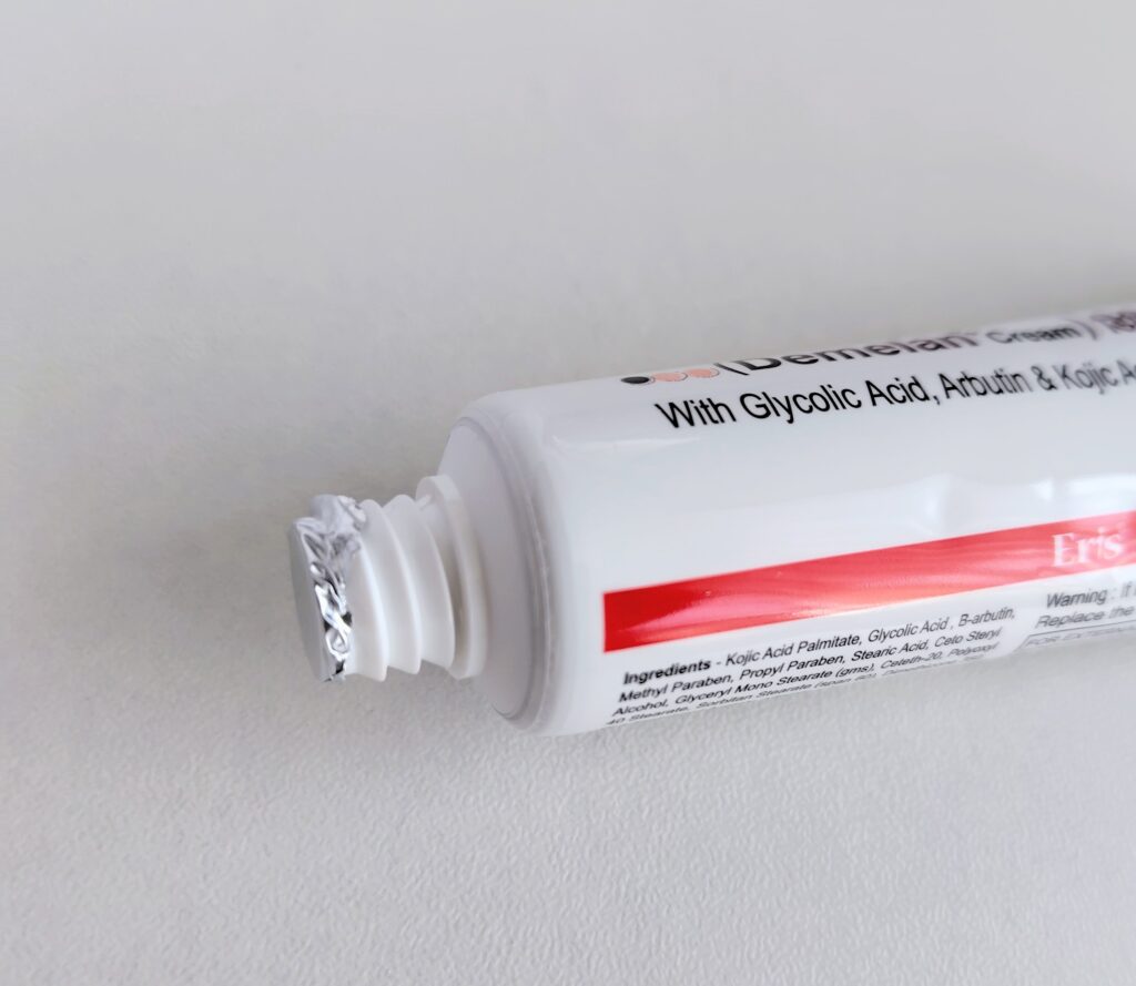 Demelan Cream sealed tube opening